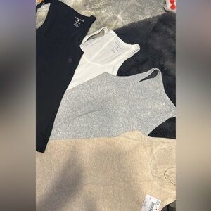 American Eagle Women's Sleeveless Tank Top Set - Black, Gray, white, and Tan